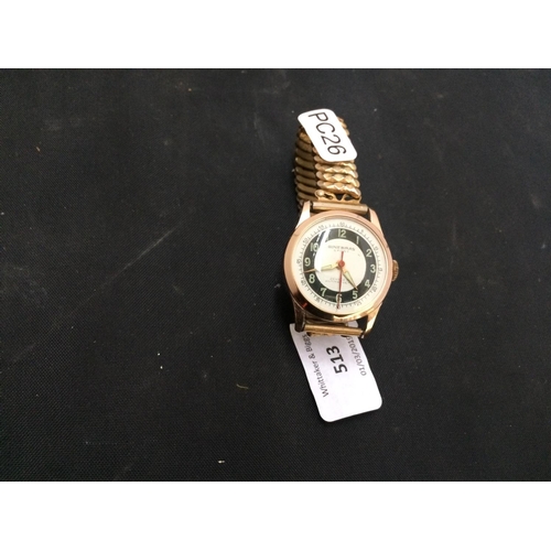 513 - A GOLD PLATED GINEBRAS SPORT WRISTWATCH