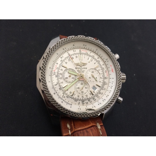 514 - A BREITLING STYLE GENTS WRISTWATCH