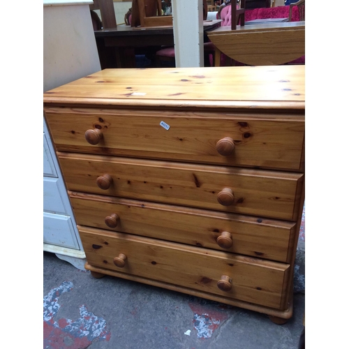 659 - A PINE CHEST OF FOUR DRAWERS