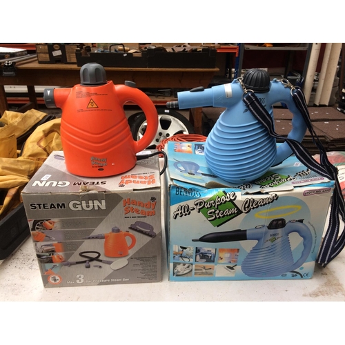 138 - TWO BOXED HANDHELD STEAM CLEANERS TO INCLUDE ONE HANDY STEAM AND ONE BEN ROSS (BOTH W/O)