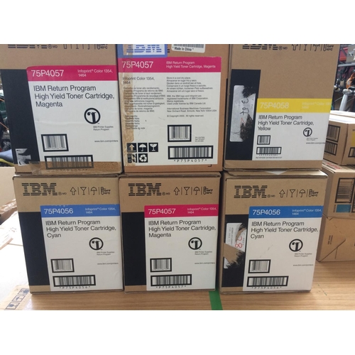 257 - SIX BOXES OF IBM INFOPRINT INK TONER CARTRIDGES (W/O)