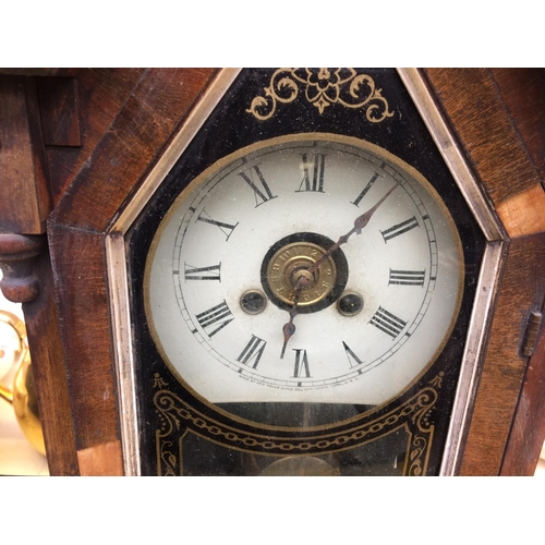 431 - FIVE MANTLE CLOCKS IN NEED OF REPAIR