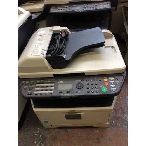 48 - THIRTEEN GOOD QUALITY INDUSTRIAL OFFICE PRINTER AND ACCESSORIES TO INCLUDE TOSHIBA 1550, ECOSYS MODE... 