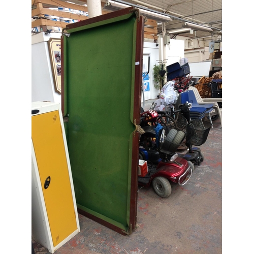 20 - A GOOD QUALITY VINTAGE RILEY 6' x 4' SLATE BED SNOOKER TABLE