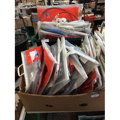 140 - TWO BOXES CONTAINING GOOD QUALITY VINTAGE CLUTCH AND BRAKE CABLES TO INCLUDE VOLVO 740, FORD ESCORT ... 