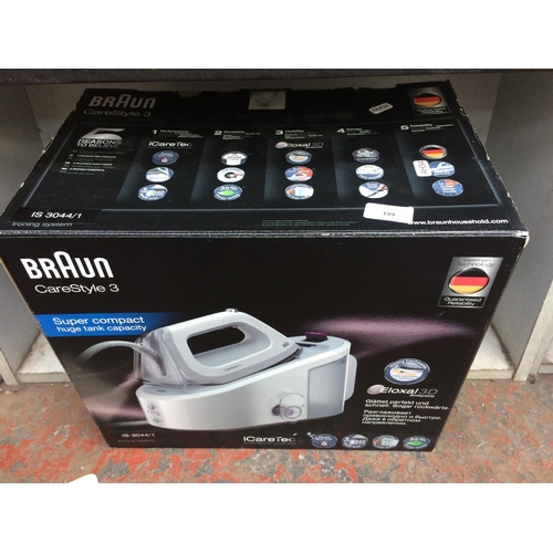 199 - A BOX BRAUN CARESTYLE 3 STEAM IRON STATION