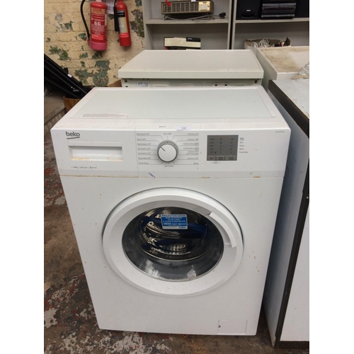 238 - A BEKO  SLIMLINE 6KG WASHING MACHINE (Model WTG620M2W) (W/O)