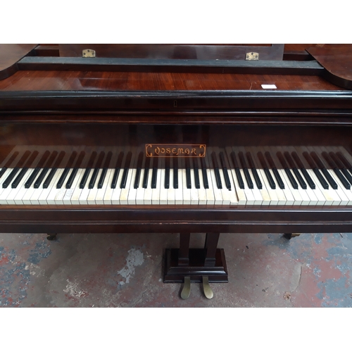 1119A - A MAHOGANY JOSEMAR GRAND PIANO BY WHITFIELDS OF HUDDERSFIELD ON BRASS CASTER SUPPORTS