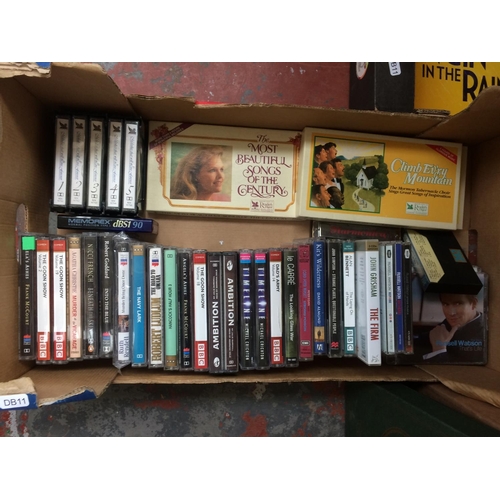 209 - FOUR BOXES CONTAINING CD'S, OPERA MAGAZINES, CHESS SET, AIRCRAFT BOOKS ETC