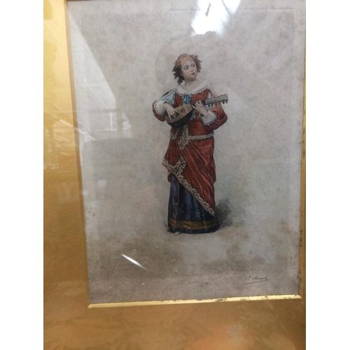 225 - TWO GILT FRAMED STEEL ENGRAVINGS