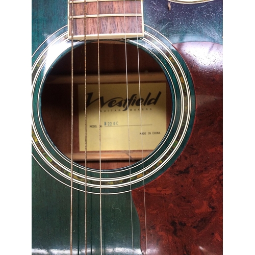 227 - A WESTFIELD STEEL STRUNG ACOUSTIC GUITAR WITH CUTAWAY