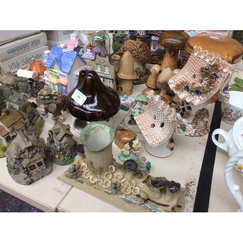 249 - A LARGE COLLECTION OF MIXED ITEMS TO INCLUDE COLLECTABLE TEAPOT, ORNAMENTS, ACADEMY COTTAGES, TREENW... 