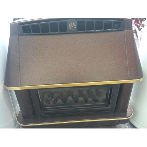 230 - A BROWN AND GOLD GAS FIRE (W/O)