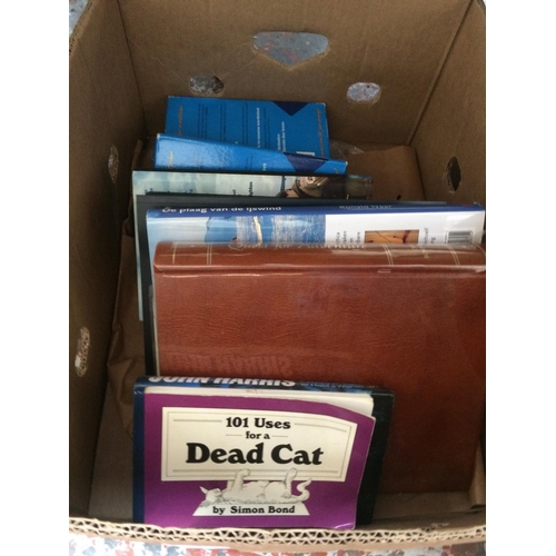 384 - TWO BOXES CONTAINING MIXED BOOKS TO INCLUDE: HARDBACK BOOKS  - QUEST OF ADVENTURE, ART BOOKS, CHILDR... 