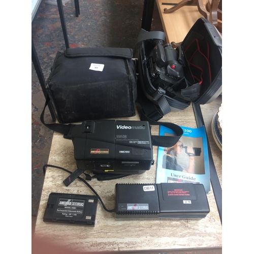 455 - AMSTRAD VMC100 VIDEO CAMCORDER AND CASE