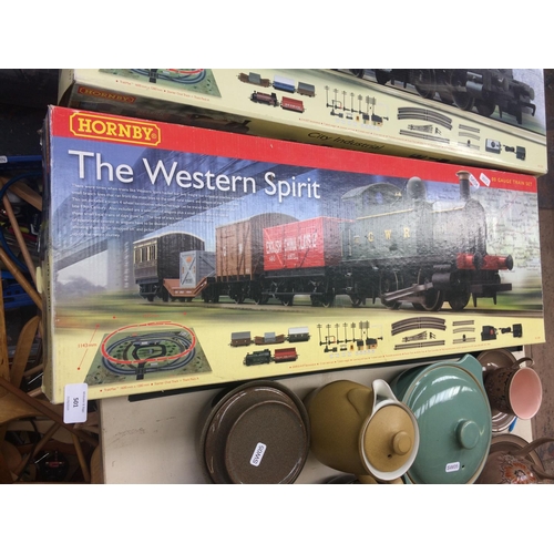 501 - BOXED AS NEW HORNBY WESTERN SPIRIT OO GAUGE TRAIN SET (W/O)