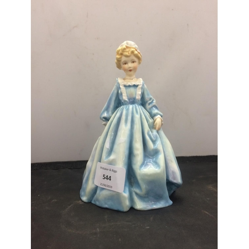 544 - A ROYAL WORCESTER GRANDMOTHER'S DRESS HAND PAINTED FIGURINE BY F.G DOUGHTY (A/F)