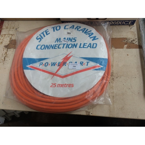 150 - A BAGGED 25 METRE CARAVAN ELECTRIC HOOK UP LEAD