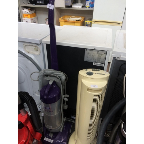 232 - PURPLE AND GREY GENIE UPRIGHT BAGLESS VACUUM CLEANER