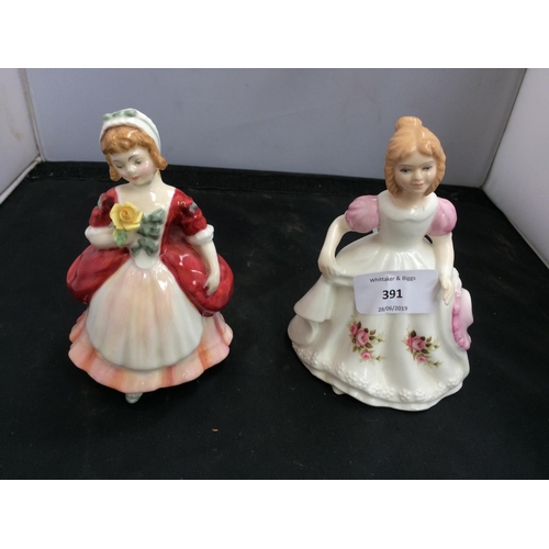 391 - TWO ROYAL DOULTON FIGURINES TO INCLUDE 'AMANDA' HN 3632 AND 'VALERIE' HN 2107