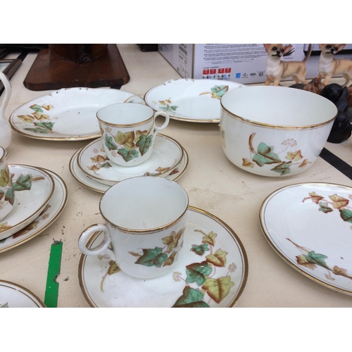 447 - A 39 PIECE EDWARDIAN CHINA TEA SET