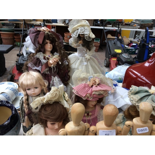 452 - A LARGE COLLECTION OF CHILD'S DOLLS