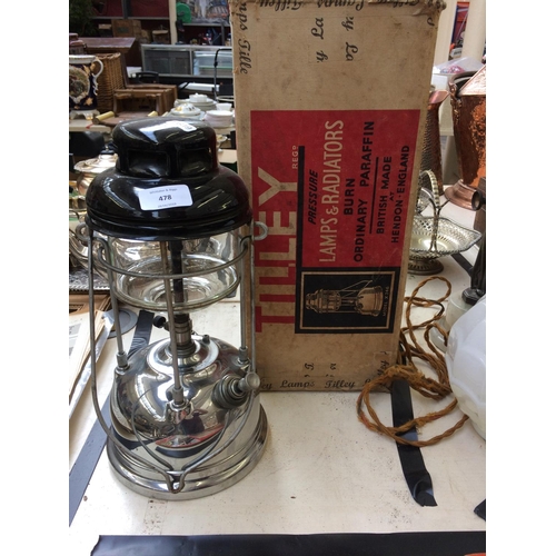 478 - A GOOD QUALITY BOXED TILLEY LAMP