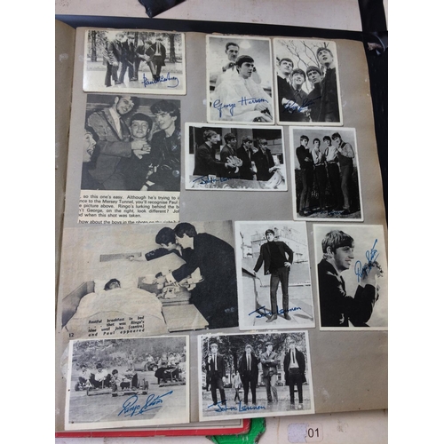 479 - TWO BEATLES LP RECORDS AND A BEATLES SCRAPBOOK