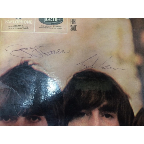 519 - AN EXTREMELY RARE HAND SIGNED PARLOPHONE MONO LP RECORD CASE BY ALL FOUR ORIGINAL MEMBERS OF THE BEA... 