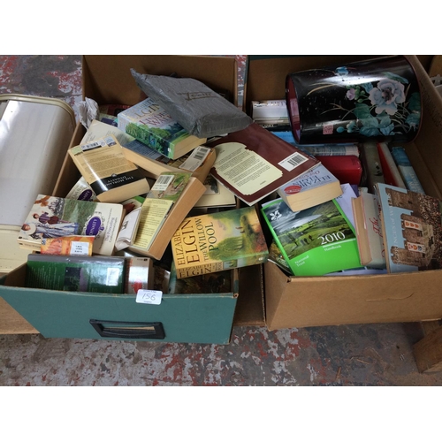 156 - A LARGE MIXED LOT TO INCLUDE ORIGINAL TUPPERWARE, BOOKS, KITCHENWARE, ORNAMENTS, SOFT TOY ETC