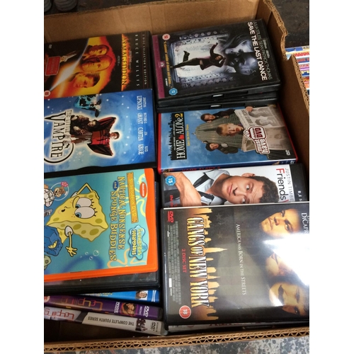 266 - THREE BOXES CONTAINING MIXED GAMES AND DVD'S TO INCLUDE GANGS OF NEW YORK, FRIENDS WITH BENEFITS, HO... 