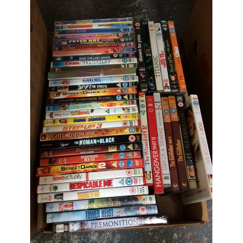 266 - THREE BOXES CONTAINING MIXED GAMES AND DVD'S TO INCLUDE GANGS OF NEW YORK, FRIENDS WITH BENEFITS, HO... 