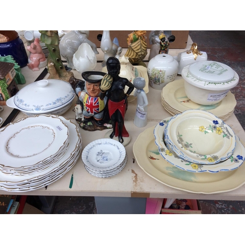 364 - A LARGE COLLECTION OF CERAMICS TO INCLUDE ROYAL DOULTON FENLAND CHINA, RIDGWAYS PLATES, ROYAL DOULTO... 