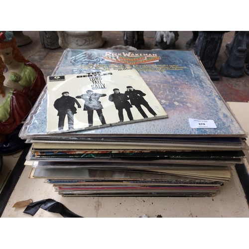 374 - A LARGE COLLECTION OF LP AND 45 RECORDS TO INCLUDE LONG TALL SALLY BY THE BEATLES ON MONO 1964, JIMI... 