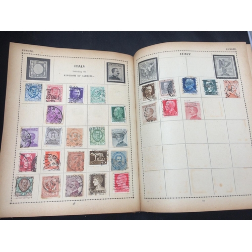 440 - A VINTAGE STAMP ALBUM WITH CONTENTS