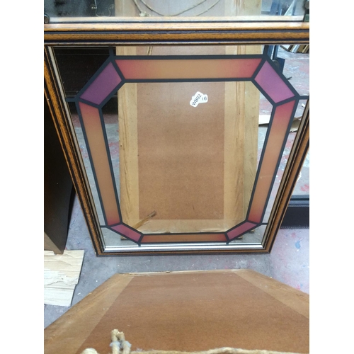 499 - FOUR VARIOUS MIRRORS AND AN ORIENTAL PICTURE