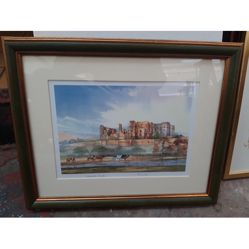 478A - TWO BOXED LIMITED EDITION PRINTS AND A GOLD FRAMED EGYPTIAN PICTURE