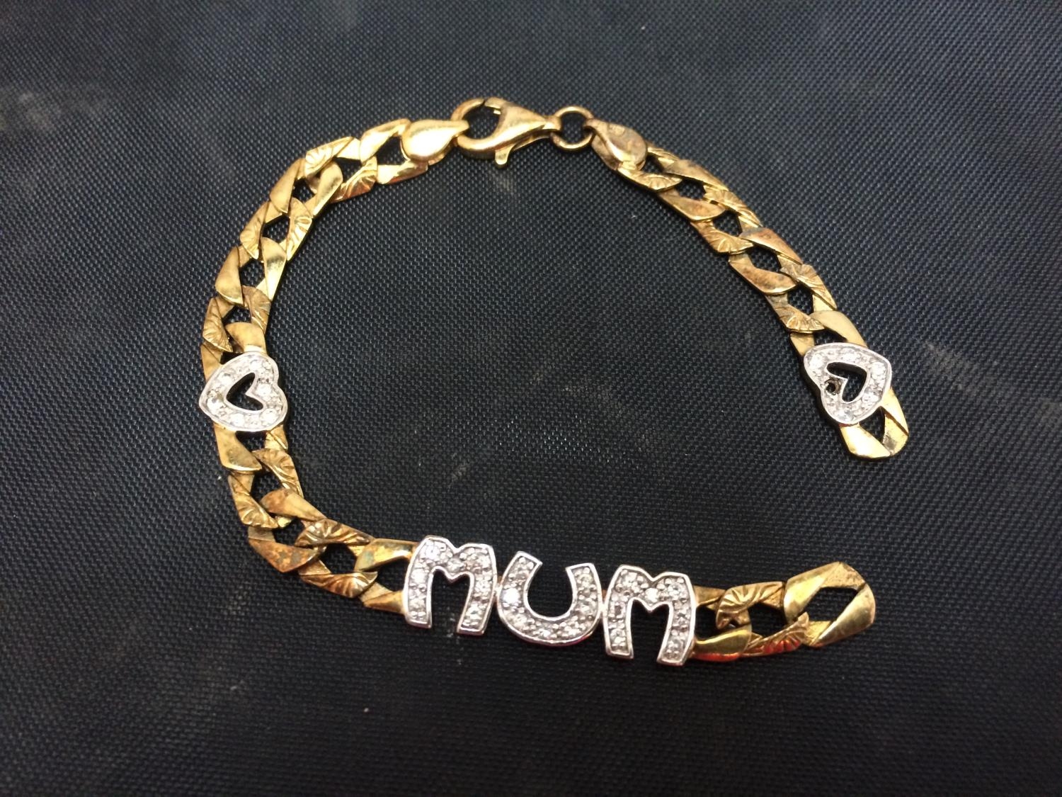 9ct gold deals mum bracelet