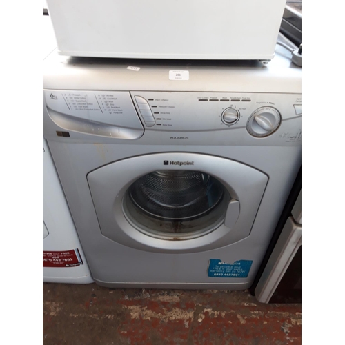 hotpoint aquarius washing machine grey