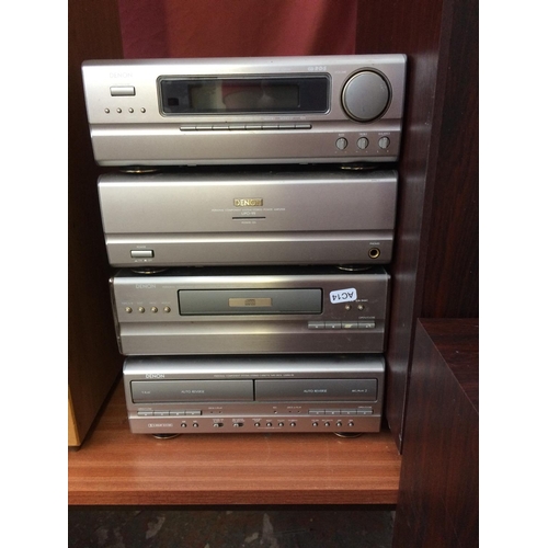 283 - A FOUR PIECE DENON SEPARATES HI FI SYSTEM COMPRISING OF UD RW99 TWIN TAPE DECK, UCD 90 CD PLAYER, UP... 