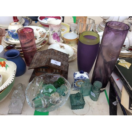 459 - A LARGE COLLECTION OF ASSORTED CERAMICS AND GLASSWARE TO INCLUDE EDWARDIAN WATER JUG, VINTAGE BABIES... 