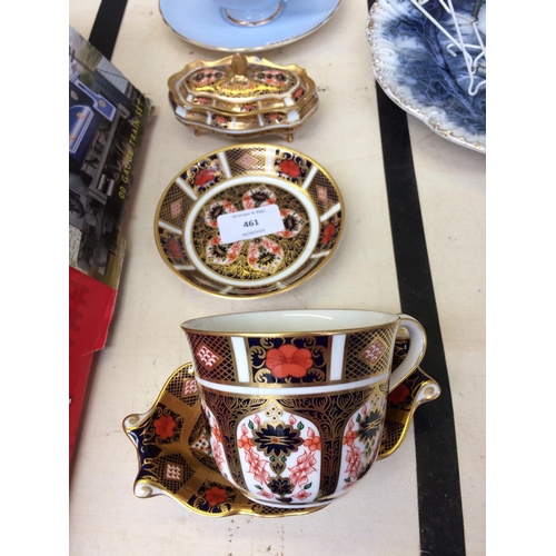 461 - A COLLECTION OF ASSORTED CERAMICS TO INCLUDE THREE SHELLEY CUPS AND SAUCERS, LLADRO FIGURINE, W.H GO... 