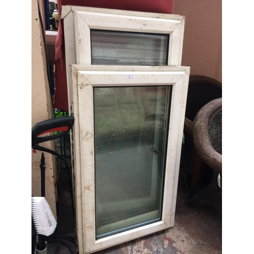 60 - THREE VARIOUS SIZED UPVC DOUBLE GLAZED WINDOWS