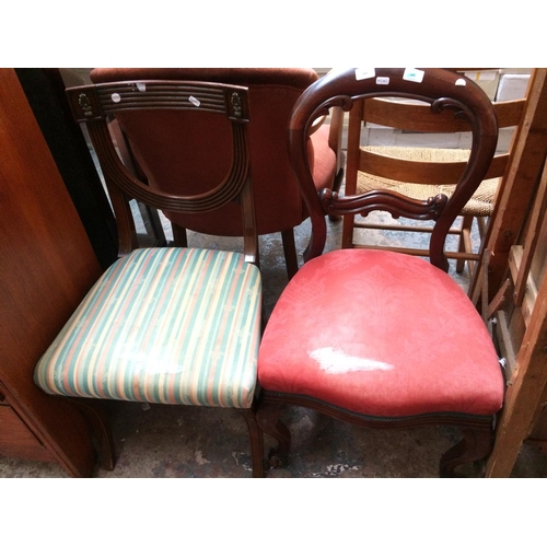 640 - FIFTEEN ITEMS TO INCLUDE TWO VINTAGE MAHOGANY FRAMED CHAIRS, TWO COFFEE TABLES, BUREAU, DROP LEAF DI... 