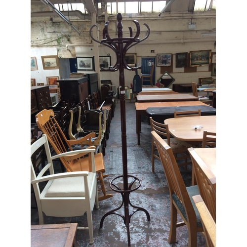 740 - A VINTAGE PAINTED BENTWOOD COAT STAND