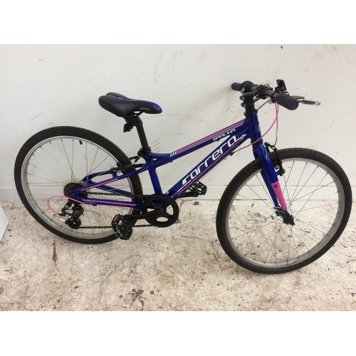 A BLUE CARRERA SARUNA BOY S MOUNTAIN BIKE WITH QUICK RELEASE