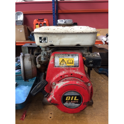 100 - A BLACK AND RED MAINS OR 110V GENERATOR WITH HONDA G150 ENGINE