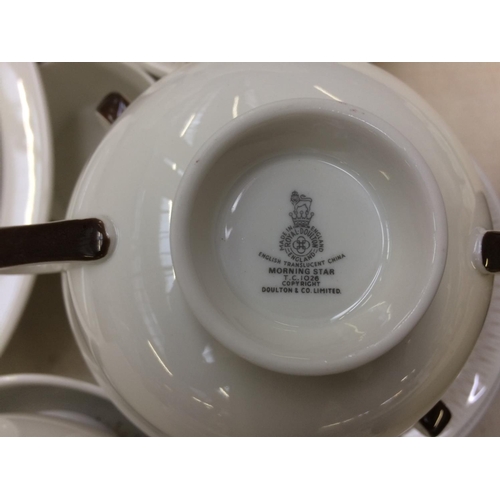 437 - A 61 PIECE ROYAL DOULTON MORNING STAR DINNER SERVICE