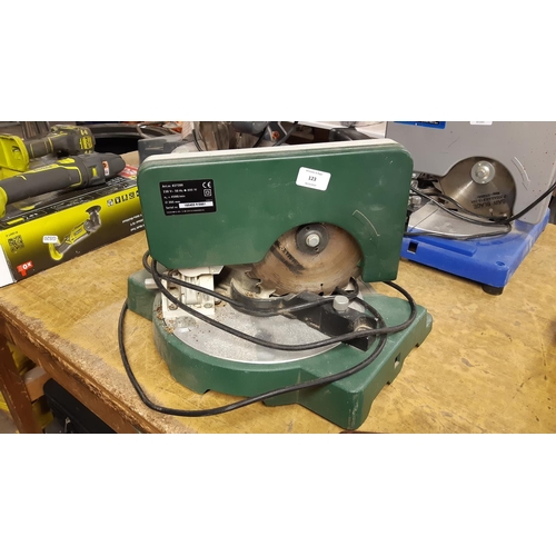 123 - A GREEN TOLEDO TKZ 205 ELECTRIC CHOP SAW