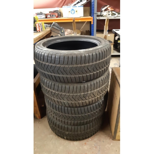 137 - A SET OF FOUR PIRELLI 225/50/17 TYRES WITH GOOD TREAD